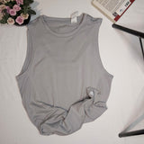 Alo Yoga Boz Renk Tank Top - Yıkanabilir Lekeli