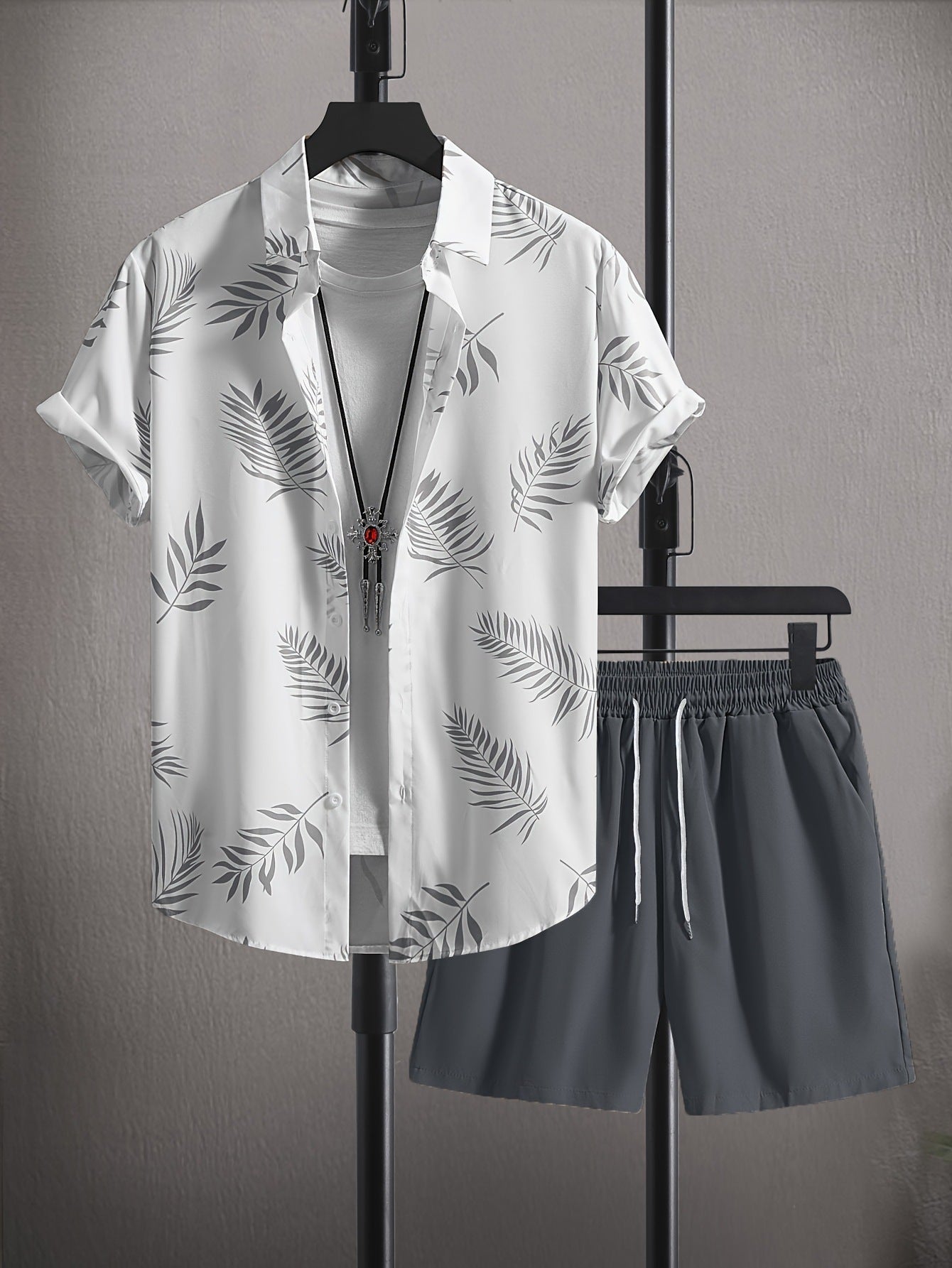 Men's 3D Printed Summer Cardigan & Shorts Set - Casual Two-Piece Outfit