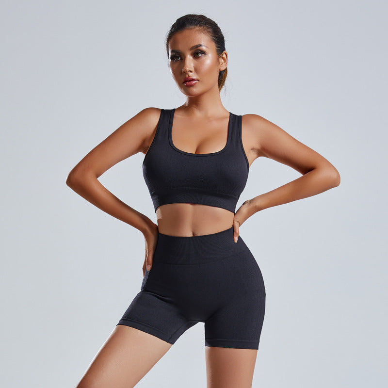 2-Piece Yoga Set: Women's Vest and Shorts Tracksuit