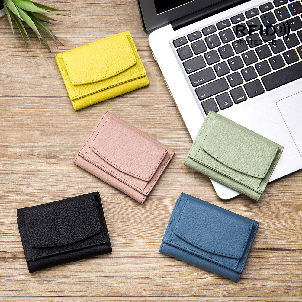 Leather Japanese Mini Short Women Wallet